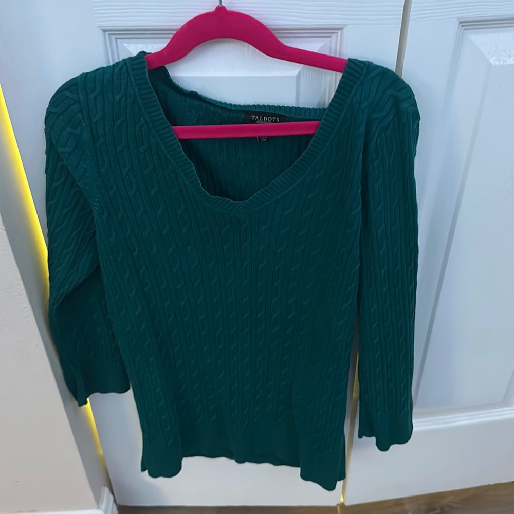 Green knit sweater